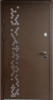 Двері вулиця Магда тип 4.1 метал RAL-N291 орнамент/дуб бронзовий 100 960 ліві