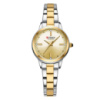 Жіночий годинник Curren 9094 Silver-Gold-White зі сталевим браслетом та мінеральним склом