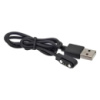 USB кабель для смарт часов HK8 универсальный магнитный 2 pin (4 x 12.3 mm) с защитой IC чёрный