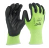 Рукавиці робочі сигнальні Hi-Vis MILWAUKEE, з опором порізам 1/А рівня, розмір 10/XL