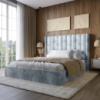 Двуспальная кровать с подъемным механизмом LION Нино 180x200 см SILK 301 Дымчатый (LION-045028)