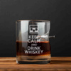 Стакан с гвоздем «Keep calm and drink whiskey», английский, Тубус из шпона