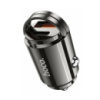 Автомобильное зарядное устройство Hoco DZ7 mini USB/ Type-C PD QC light metal gray