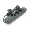 Сетевой фильтр F03U, 3 розетки EU + 3 USB, 1.5 м, сечение 3х0,75мм, 2500W, Black, Bag