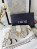 Леді Dior мини молочний текстиль
