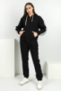Жіночий чорний спортивний костюм на флісі