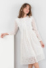 Жіноча біла сукня з мереживом