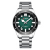 Чоловічий наручний годинник Curren 8450 Silver-Green зі сріблястим браслетом та зеленим циферблатом