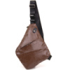 Сумка слінг кожзам 720566 Темно-коричнева