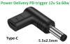 Переходник для роутера 12v (2.5a, 30w) 5.5x2.5mm з USB Type-C (Female) Power Delivery PD тригер (A class) 1 день гар.