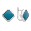 Серебряные серьги CatalogSilver с бирюзой (60002227)