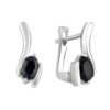 Серебряные серьги CatalogSilver с натуральным сапфиром 1.267ct (2104636)