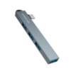 Адаптер переходник Borofone FH1A 4в1 Type-C to 3 USB 2.0/ 3.0 metal gray