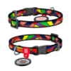 Нашийник для собак нейлоновий WAUDOG Nylon з QR паспортом, малюнок «Вітраж», пластиковий фастекс, Ш 10 мм, Дов 20-30 см