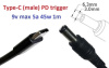 Переходник для роутера 9v (3a, 27w) 6.3x3.0mm 1m з USB Type-C (male) Power Delivery PD тригер (A class) 1 день гар.
