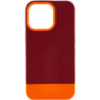 Чохол Apple iPhone 13 Pro Max - TPU+PC Bichromatic (Brown burgundy / Orange) - купити в SmartEra.ua