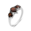 Серебряное кольцо CatalogSilver с натуральным гранатом 2.557ct, вес изделия 2,62 гр (2181965) 18 размер