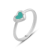 Серебряное кольцо CatalogSilver с емаллю, вес изделия 1,78 гр (2143635) 18 размер