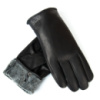 PODIUM Перчатка Мужская кожа-олень S-112 black махра