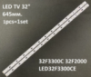 LED підсвітка TV Bravis Supra Konka TCL 32« inch 12-led 645mm 6V LED32F3300CE 32F3300C 32F2000 1шт.