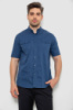 Сорочка чоловіча однотонна, колір синій, 214R6917-2