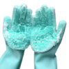 Силиконовые перчатки Magic Silicone Gloves для уборки чистки мытья посуды для дома. GC-875 Цвет: бирюзовый