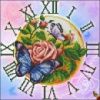 Схема часов Фиолетовые бабочки