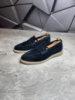 Лоферы мужские замшевые тёмно-синие LORO PIANA Navy! Туфли мужские замшевые! Натуральна ЗАМША!
