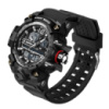 Чоловічий спортивний годинник Sanda 3133 Black-White з електронним та стрілочним циферблатом