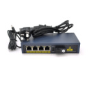 Комутатор POE 48V / 57V 4 портів PoE +1 порт Ethernet FX 155 Мбіт / с (UP-Link) A, 802.3af, Black, БП в комплекті, (238 * 190 * 96) 0.79 кг (152 *...