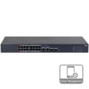 16-портовый управляемый PoE коммутатор DH-CS4218-16ET-135 с 16 портами POE 100Мбит + 2/UP-Link 1000Мбит + 2/SFP 1000Мбит, 135Вт,  440x220x44 мм