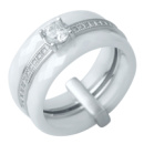 Серебряное кольцо CatalogSilver с керамикой, вес изделия 7,34 гр (0481630) 18 размер