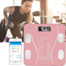 Весы напольные электронные SmartLife Body Fat Scale Розовые умные весы с блютуз розумні ваги напольні