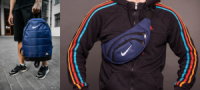Рюкзак Матрас синий + Бананка Nike синяя с белым лого