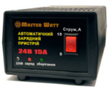 Автоматическое ЗУ для аккумулятора MW-AZU24-15A 24V (25-260Ah) (MF, WET,AGM), 160-245V,Ток заряда 5А/15А, крокодилы в комплекте