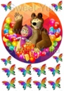 Вафельные картинки на тему: Маша и Медведь