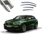 Дефлектори вікон BMW X2 2020- П/К скотч «FLY» «молдинг із нерж. сталі 3D» BBMWX22023-W/S (83)