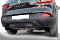 Задняя защита AK007 Черная (нержавейка) для Renault Kadjar 2015-2022 гг