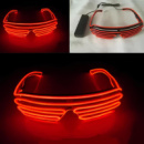 Светодиодные LED EL очки RESTEQ (красные) — светящиеся очки для вечеринок, пати, концертов, фестивалей и клубов