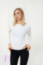 Жіночий трикотажний боді (рубчик) оптом | Розпродаж моделі 48, Білий