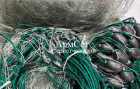 Рамовая сеть. Ø 45 мм; h 1.4 м; длина 100м; 0.15 леска. Титан (промышленный лов)