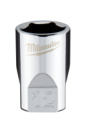 Головка торцева хромована 1/4'' 6гр. MILWAUKEE, 12мм