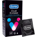Презервативы Durex Dual Extase рельефные с анестетиком 12 шт. (5052197053432)