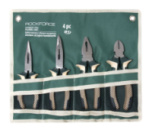 Набор шарнирно-губцевого инструмента 4 предмета 7«-180мм(бокорезы, плоскогубцы, утконосы прямые/изогнутые), на полотне ROCKFORCE RF-5046C