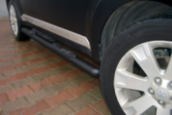 Боковые трубы Black (2 шт., Нержавейка) для Mitsubishi Outlander 2012-2021 гг