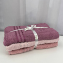 Набор махровых полотенец для лица Gulcan Турция 6325 50х90 см 3 шт розовый