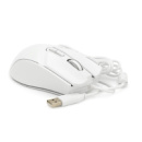 Мышь проводная JEDEL GM800, 8 кнопок, 1200/1800/2400/3600/4800/7200DPI, кабель 1,5 м. RGB подсветка. 128х77х40мм. White. Box