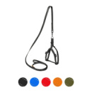 Шлея «Dog Extreme» з нейлону регульована з повідцем для котів, кроликів і морських свинок (ширина 10мм, В:28-40см) чорний