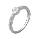 Серебряное кольцо CatalogSilver с натуральными бриллиантом 0.05ct, вес изделия 1,69 гр (2064244) 18 размер