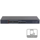16-портовый гигабитный управляемый PoE коммутатор DH-CS4220-16GT-190 с 16/POE 100Мбит + 2/UP-Link 1000Мбит + 2/SFP 1000Мбит, 440x220x44 мм